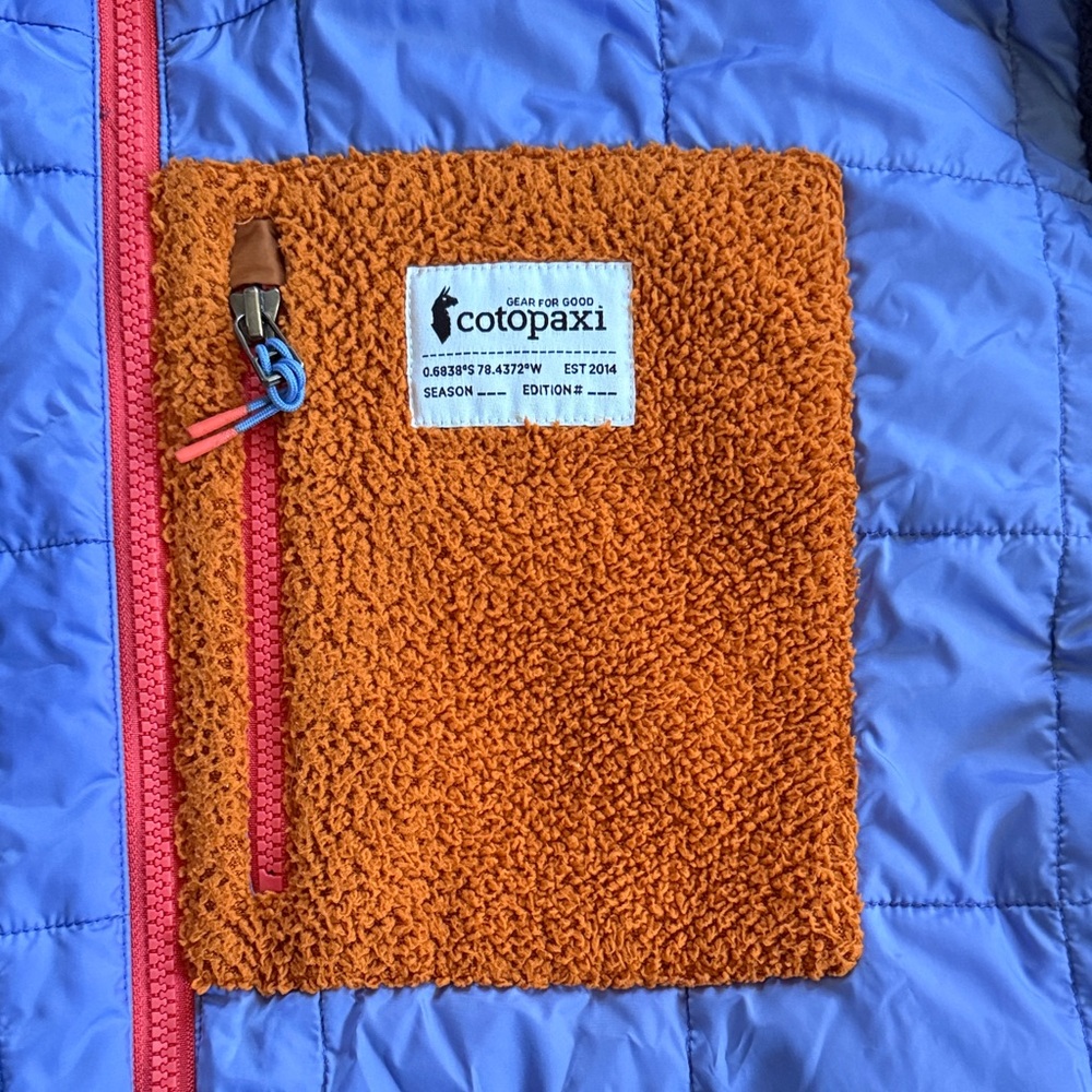 Cotapaxi Women's Fleece Jacket in Blue and Orange - Picture 2 of 3